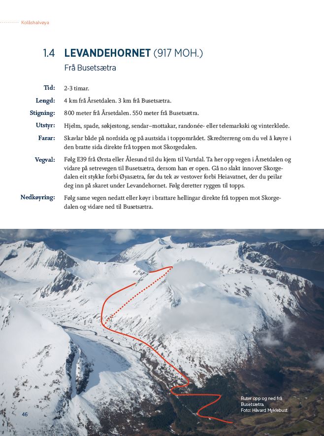 Levandehornet - boken Toppturer i Sunnmørsalpene er rikt illustrert Levandehornet - boken Toppturer i Sunnmørsalpene er rikt illustrert
